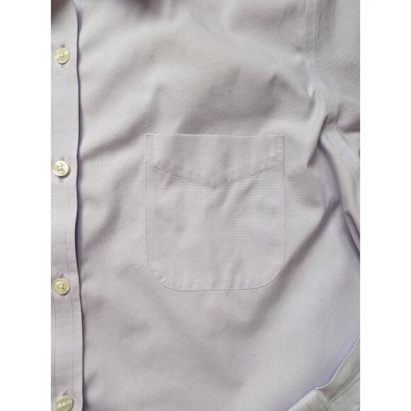 L.L.Bean Women Purple Button Up Shirt Size L 100% cotton - Picture 9 of 11